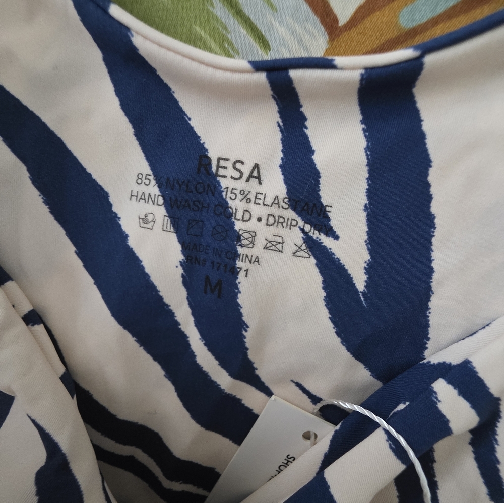 RESA Blue and White Zebra-Print Underwire Bikini Top - Picture 7 of 7
